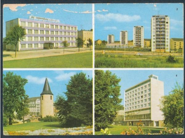 Plauen, VVB Musikinstrumente und Kulturwaren, Punkthäuser,